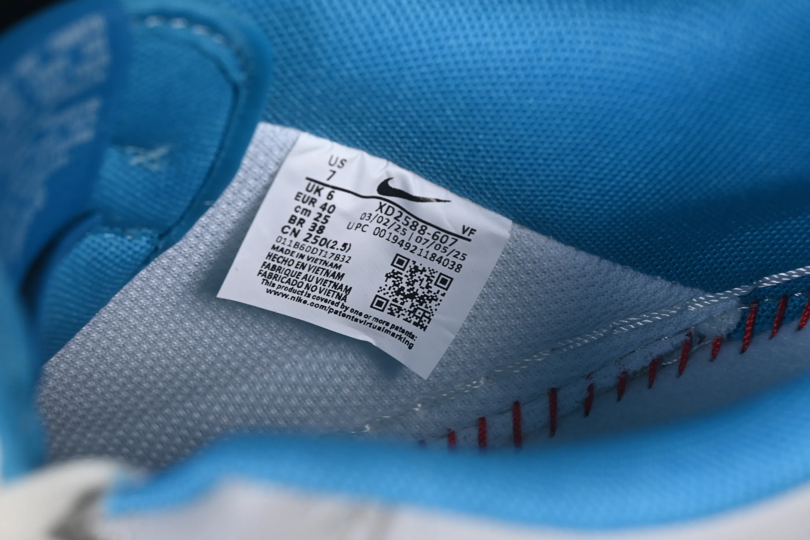 All categories Nk Air Force 1 Air Force series Nk Air Force 1 Low Air Force low-top Nike Air Force 1'07 Low Stusi co-branded milk white blue gray Air Force 1 low-top casual sneakers XD2588-607
